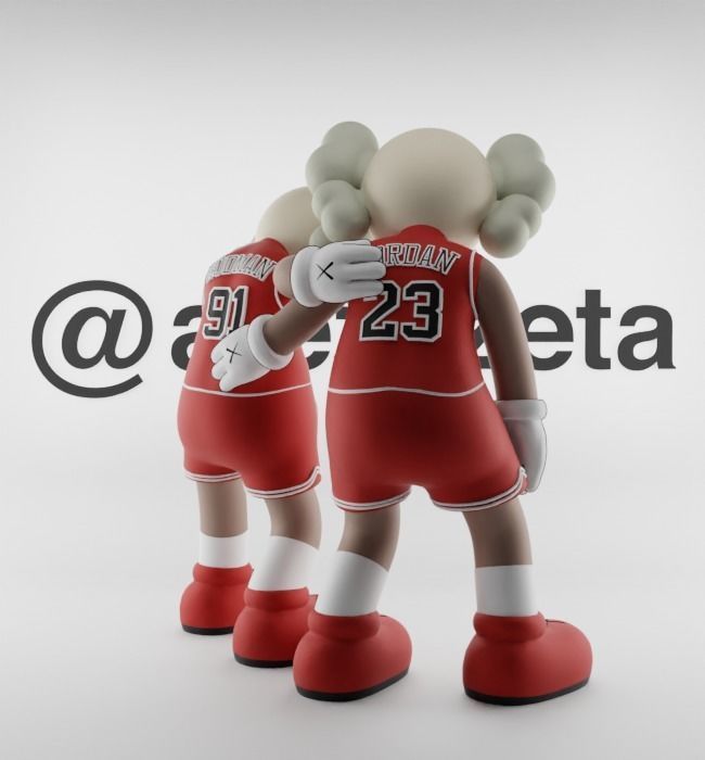 Kaws Chicago Bulls Along The Way for Print 3D print model_23