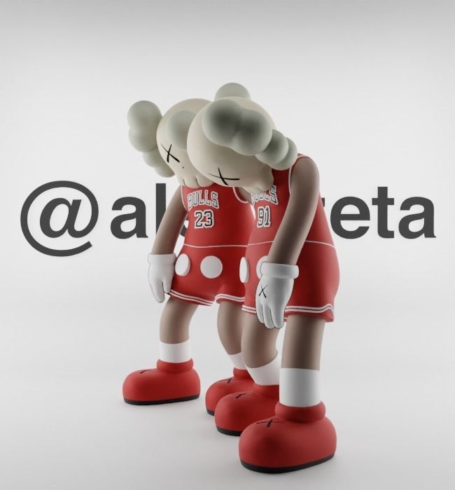 Kaws Chicago Bulls Along The Way for Print 3D print model_7