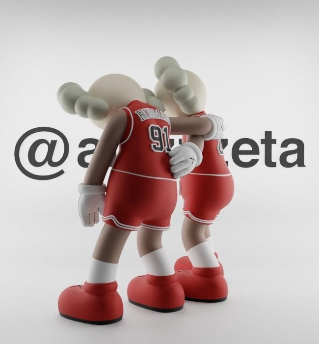Kaws Chicago Bulls Along The Way for Print 3D print model_14