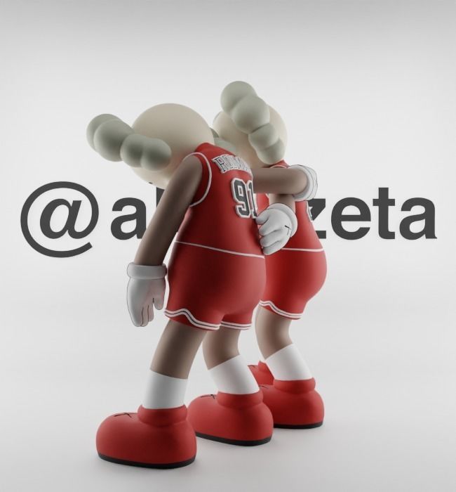Kaws Chicago Bulls Along The Way for Print 3D print model_13