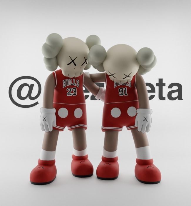 Kaws Chicago Bulls Along The Way for Print 3D print model_1