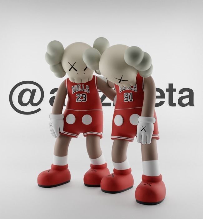 Kaws Chicago Bulls Along The Way for Print 3D print model_4