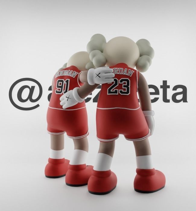 Kaws Chicago Bulls Along The Way for Print 3D print model_22