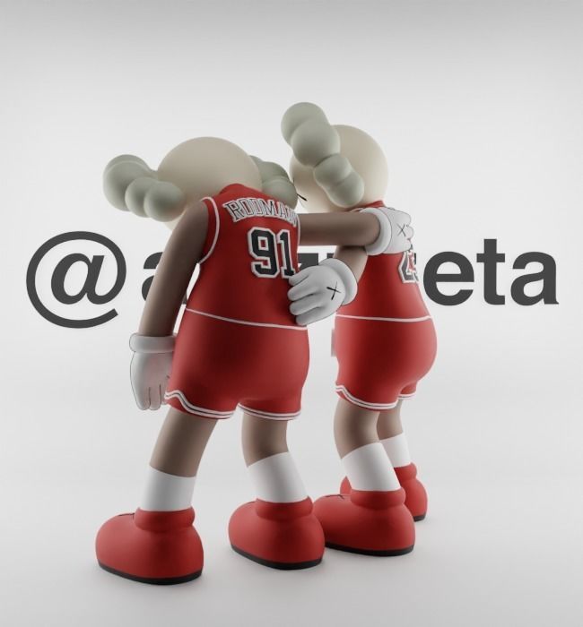 Kaws Chicago Bulls Along The Way for Print 3D print model_15