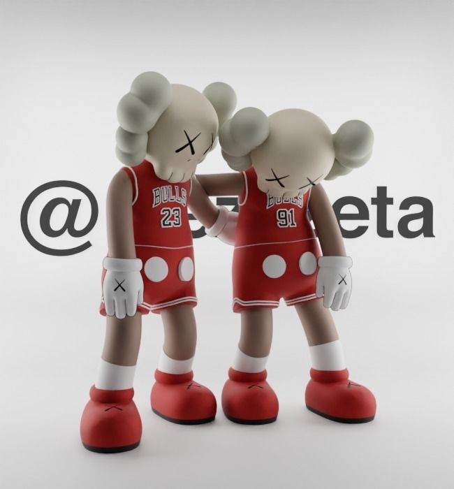Kaws Chicago Bulls Along The Way for Print 3D print model_35