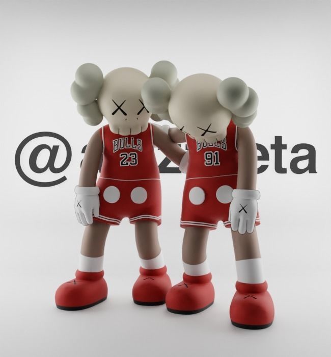 Kaws Chicago Bulls Along The Way for Print 3D print model_3