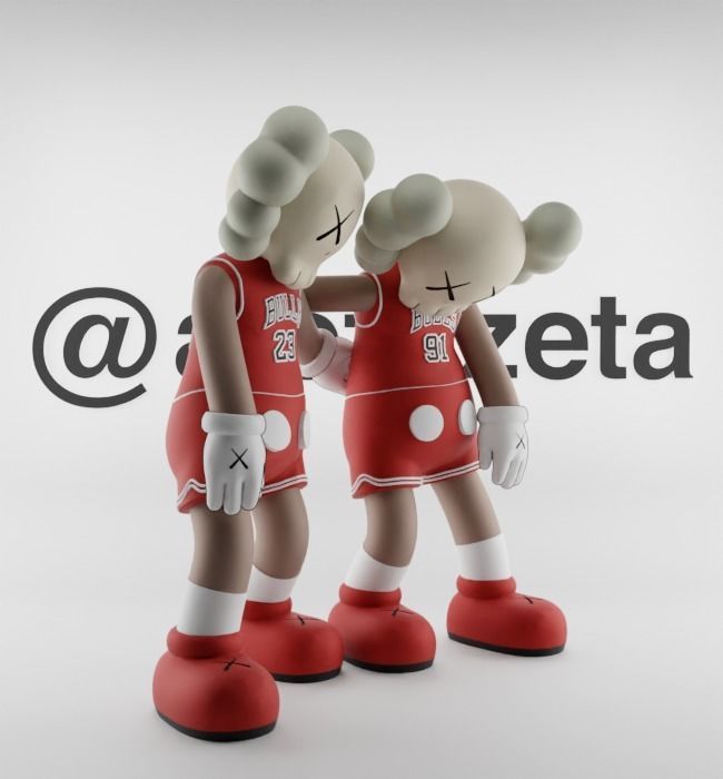 Kaws Chicago Bulls Along The Way for Print 3D print model_33