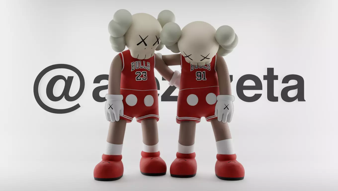 Kaws Chicago Bulls Along The Way for Print 3D print model_0