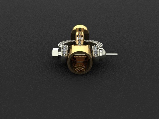 Bracelet with leather 3D print model_1