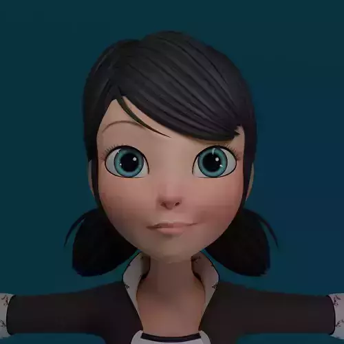 Girl-Fully Rigged  Low-poly 3D model