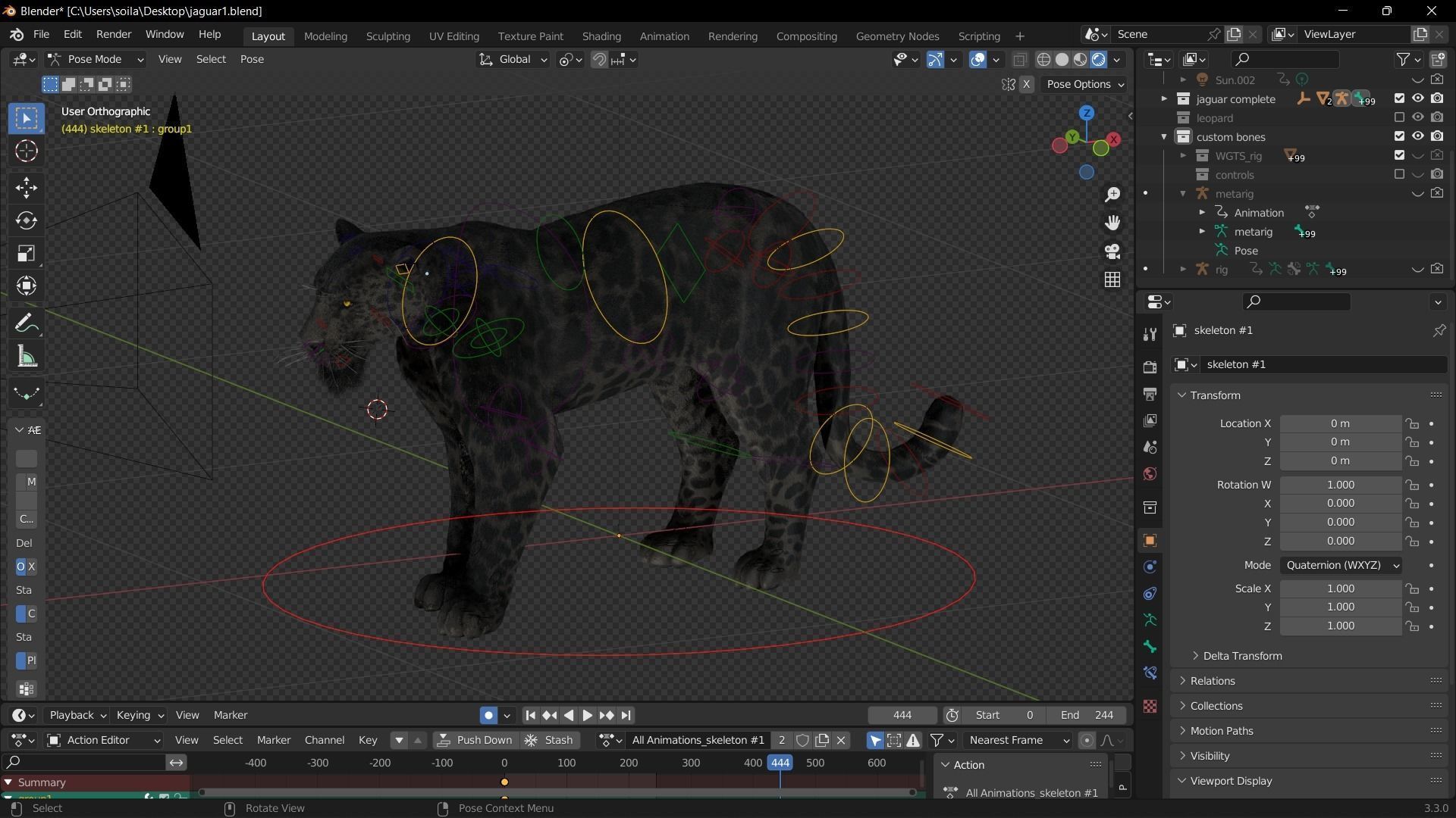 Black panther Jaguar Photorealistic Rigged 3d Blender 4K model 3D model_3