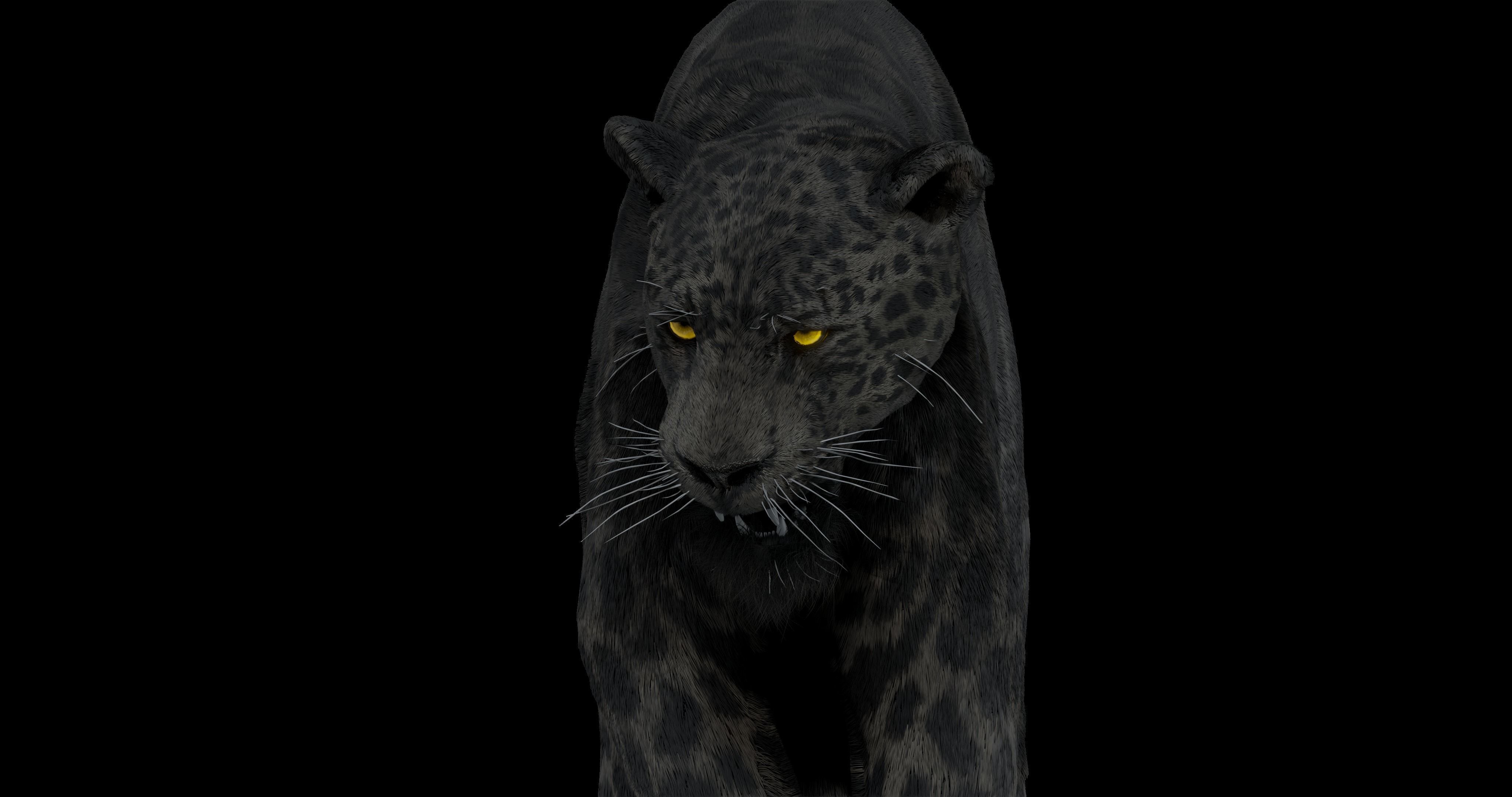 Black panther Jaguar Photorealistic Rigged 3d Blender 4K model 3D model_13
