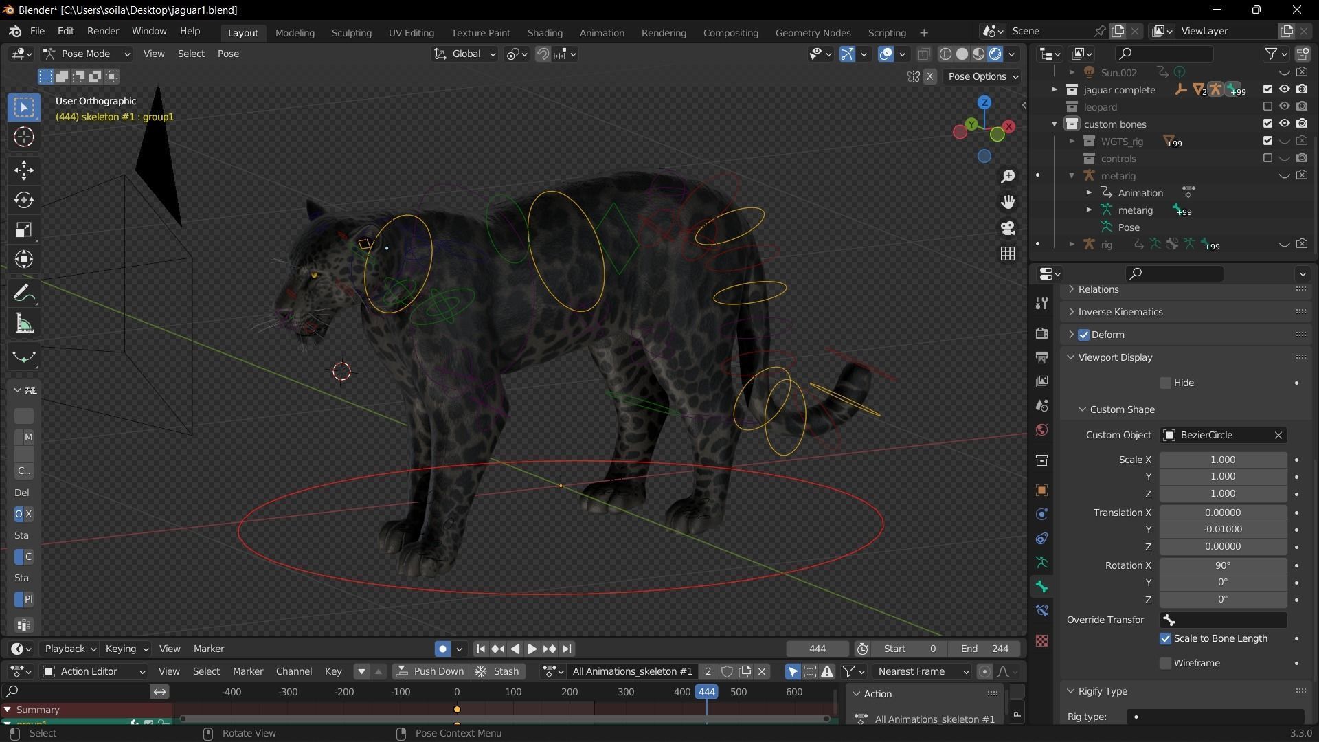 Black panther Jaguar Photorealistic Rigged 3d Blender 4K model 3D model_2