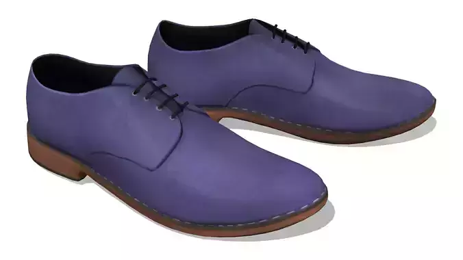 Men Blue Suede Formal Lace Up Shoes