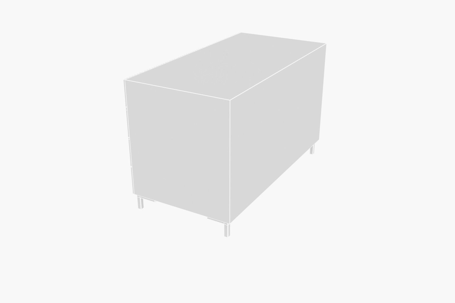 Console table  Low-poly 3D model_3