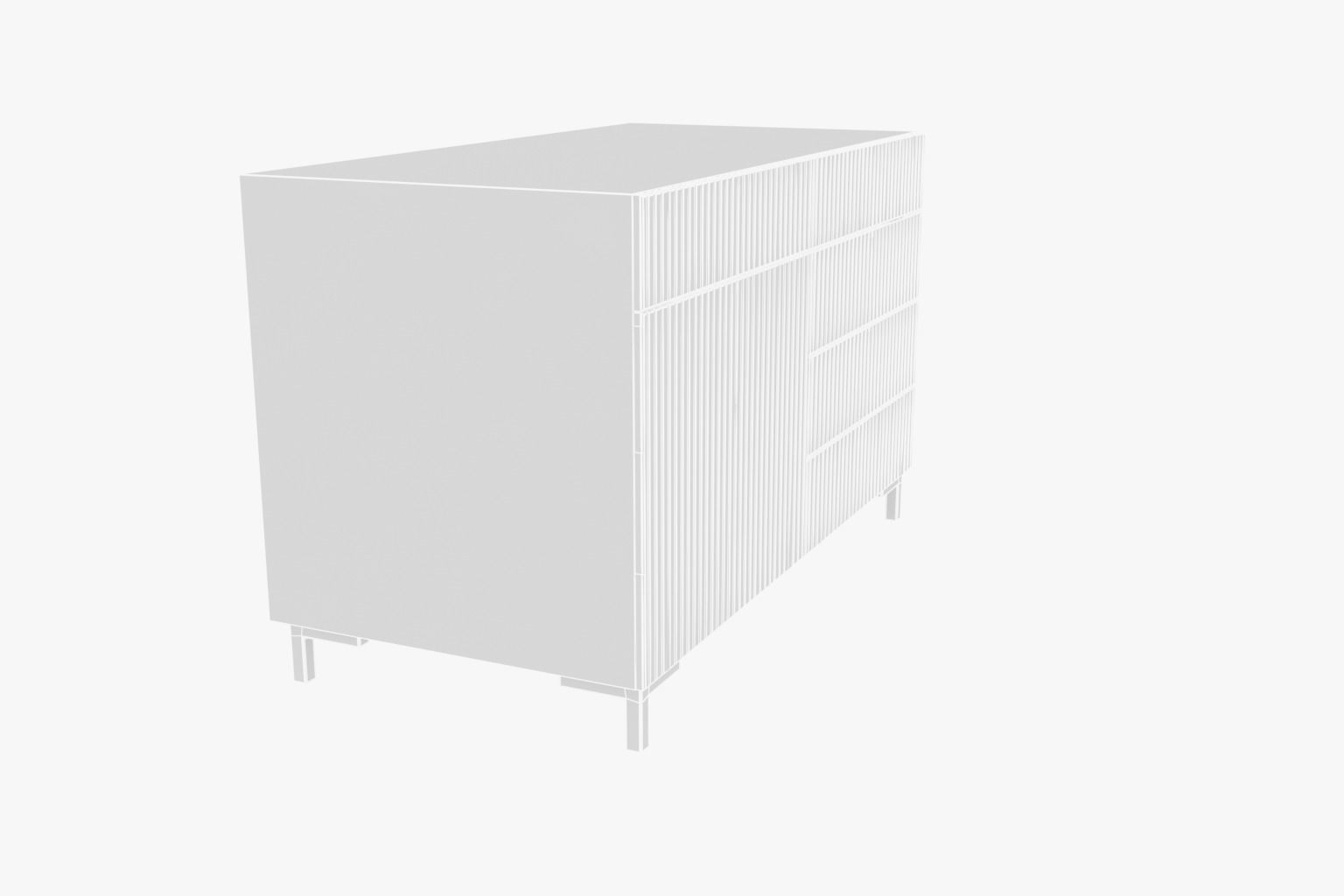 Console table  Low-poly 3D model_2