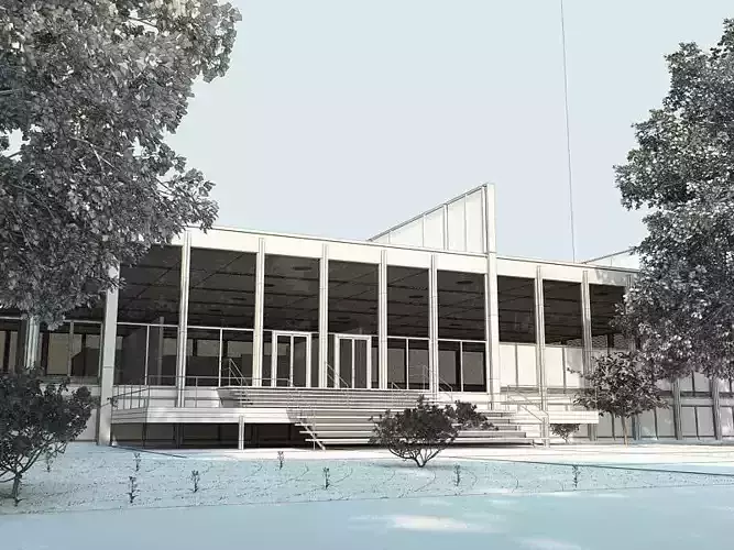 Photorealistic Office Building Scene 3D model