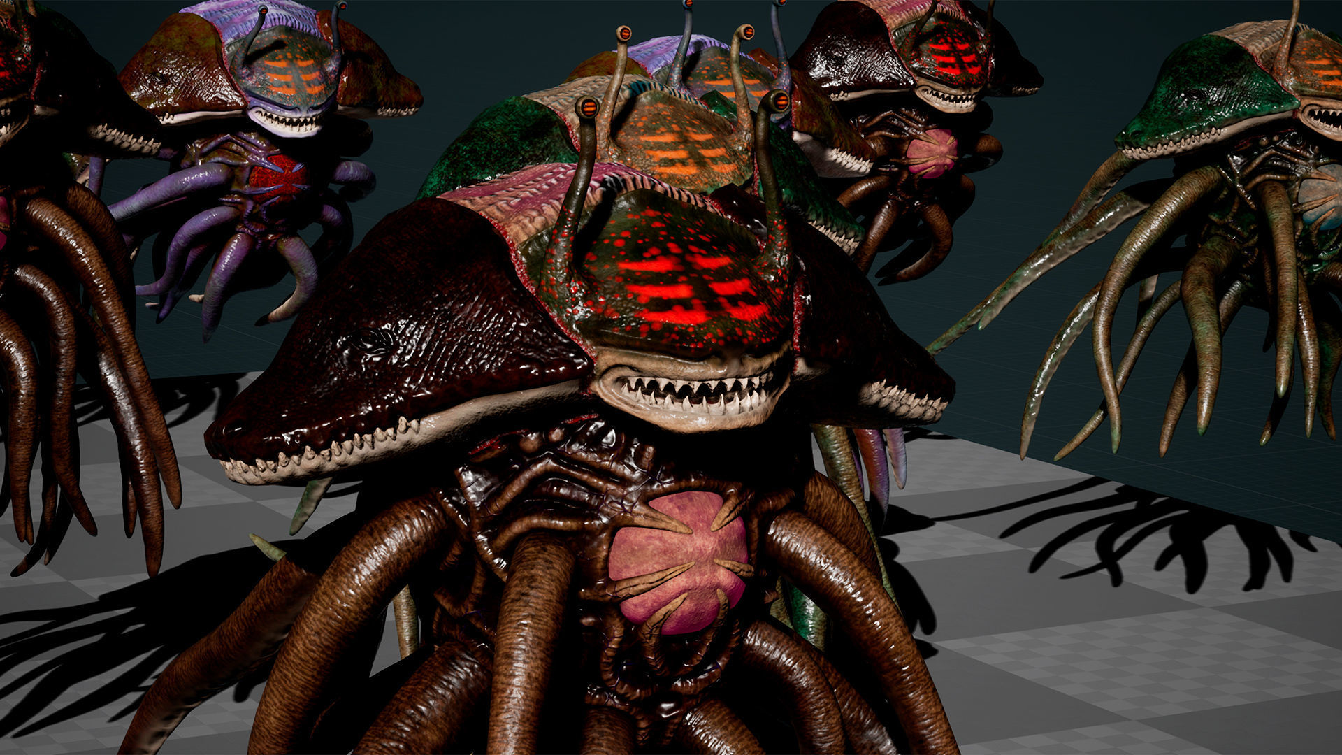 Sea Monster Low-Poly game-ready animated 3D model Low-poly 3D model_12