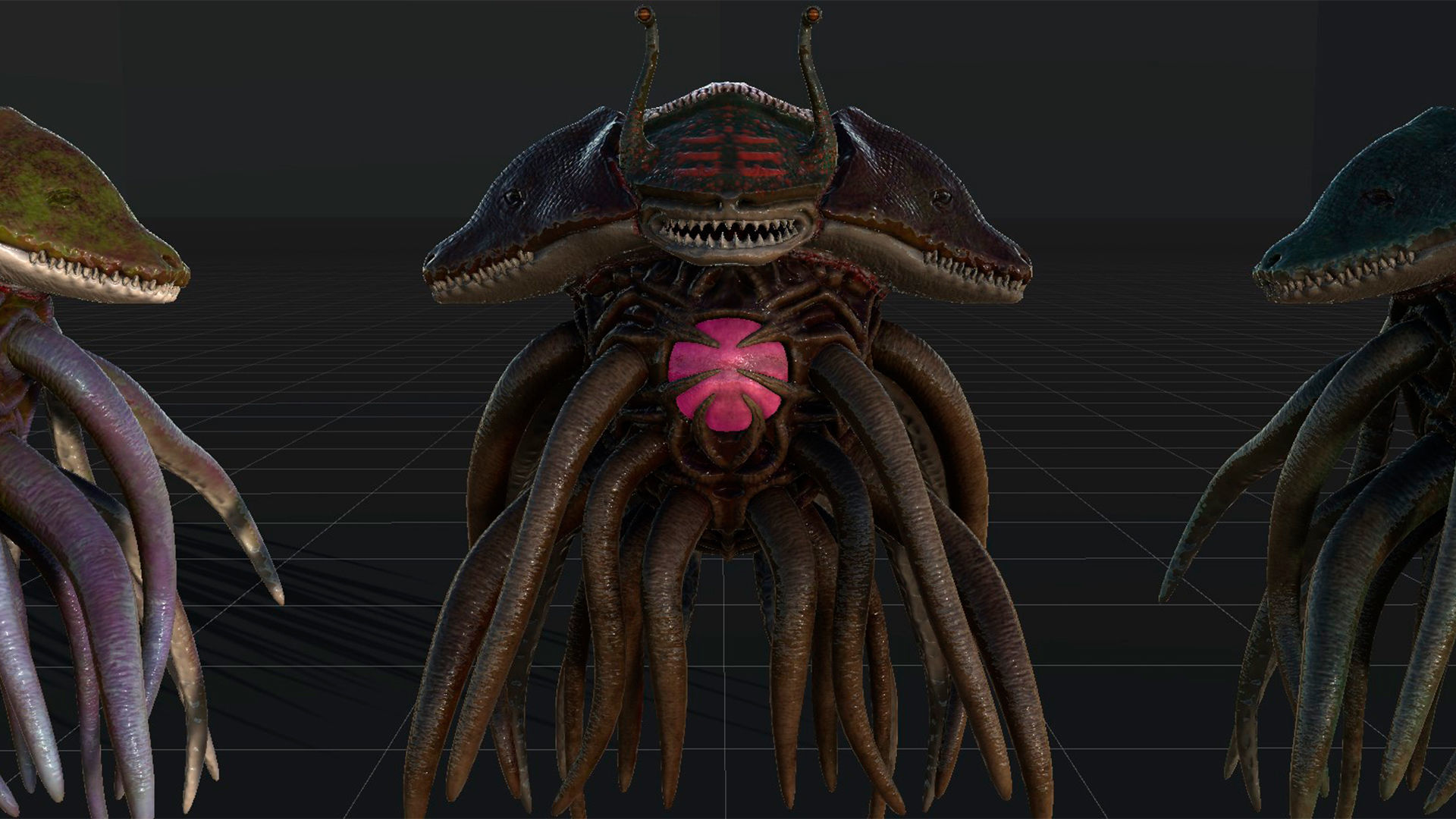 Sea Monster Low-Poly game-ready animated 3D model Low-poly 3D model_29