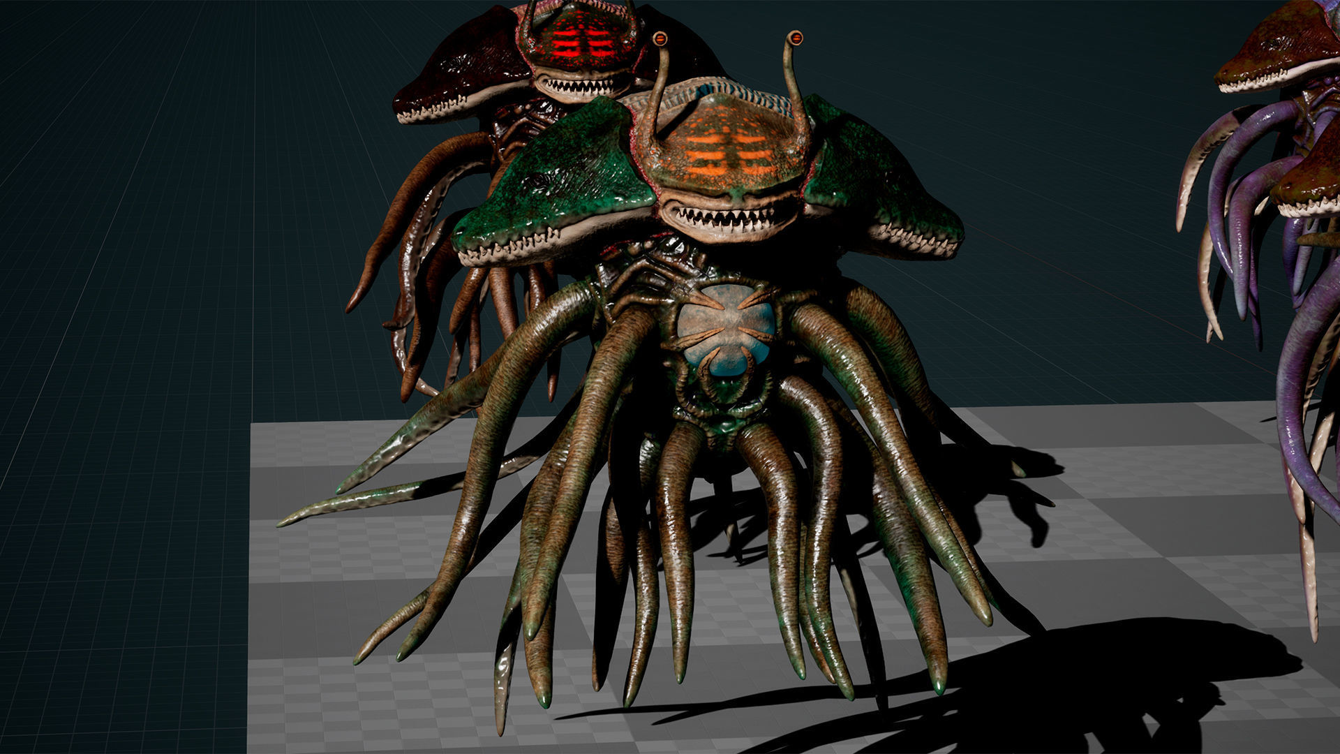 Sea Monster Low-Poly game-ready animated 3D model Low-poly 3D model_17