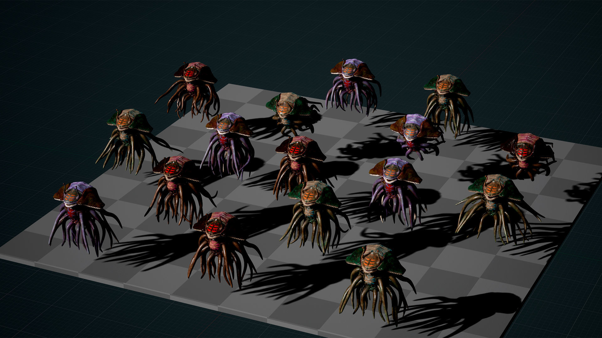 Sea Monster Low-Poly game-ready animated 3D model Low-poly 3D model_10