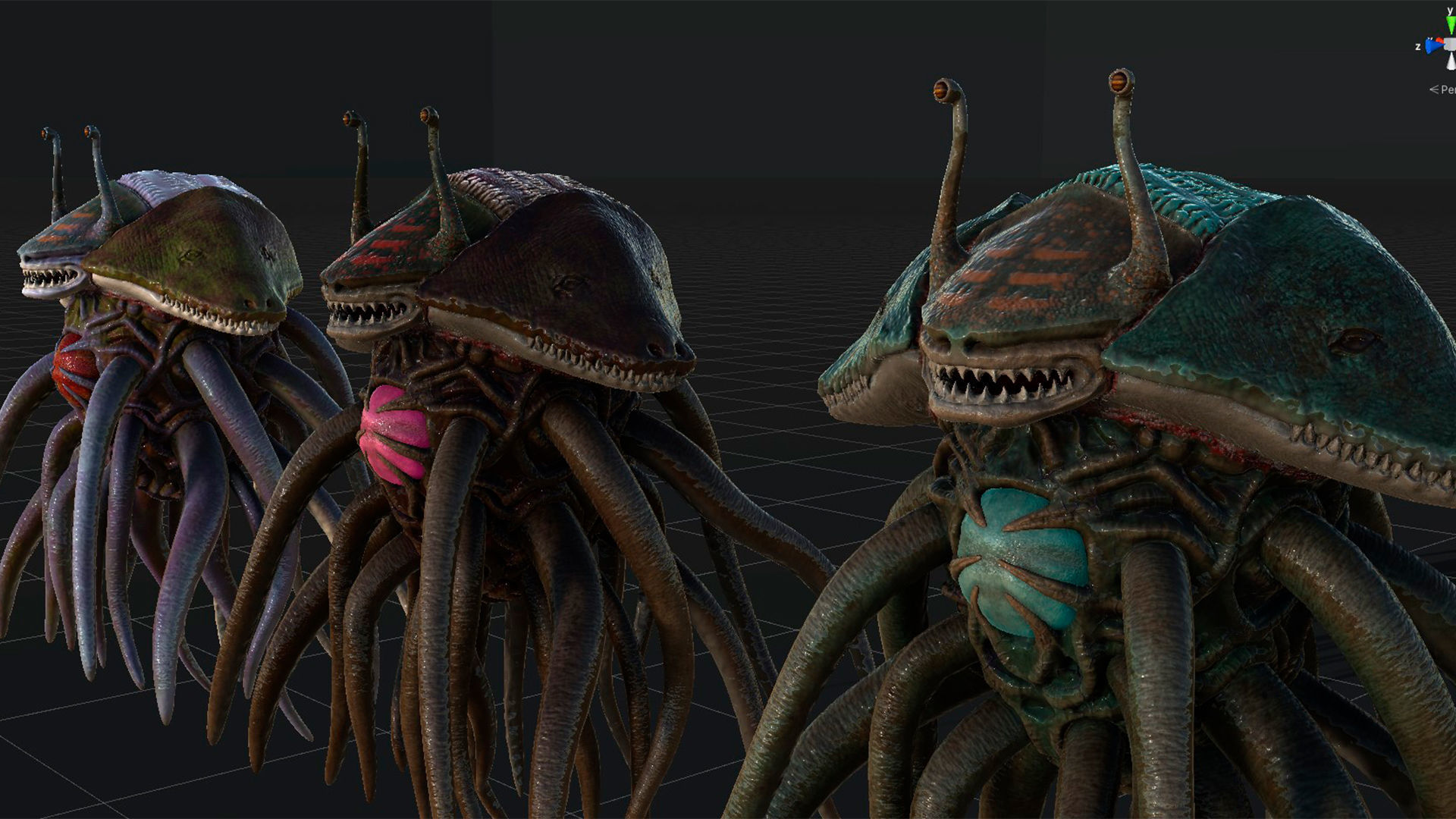 Sea Monster Low-Poly game-ready animated 3D model Low-poly 3D model_26