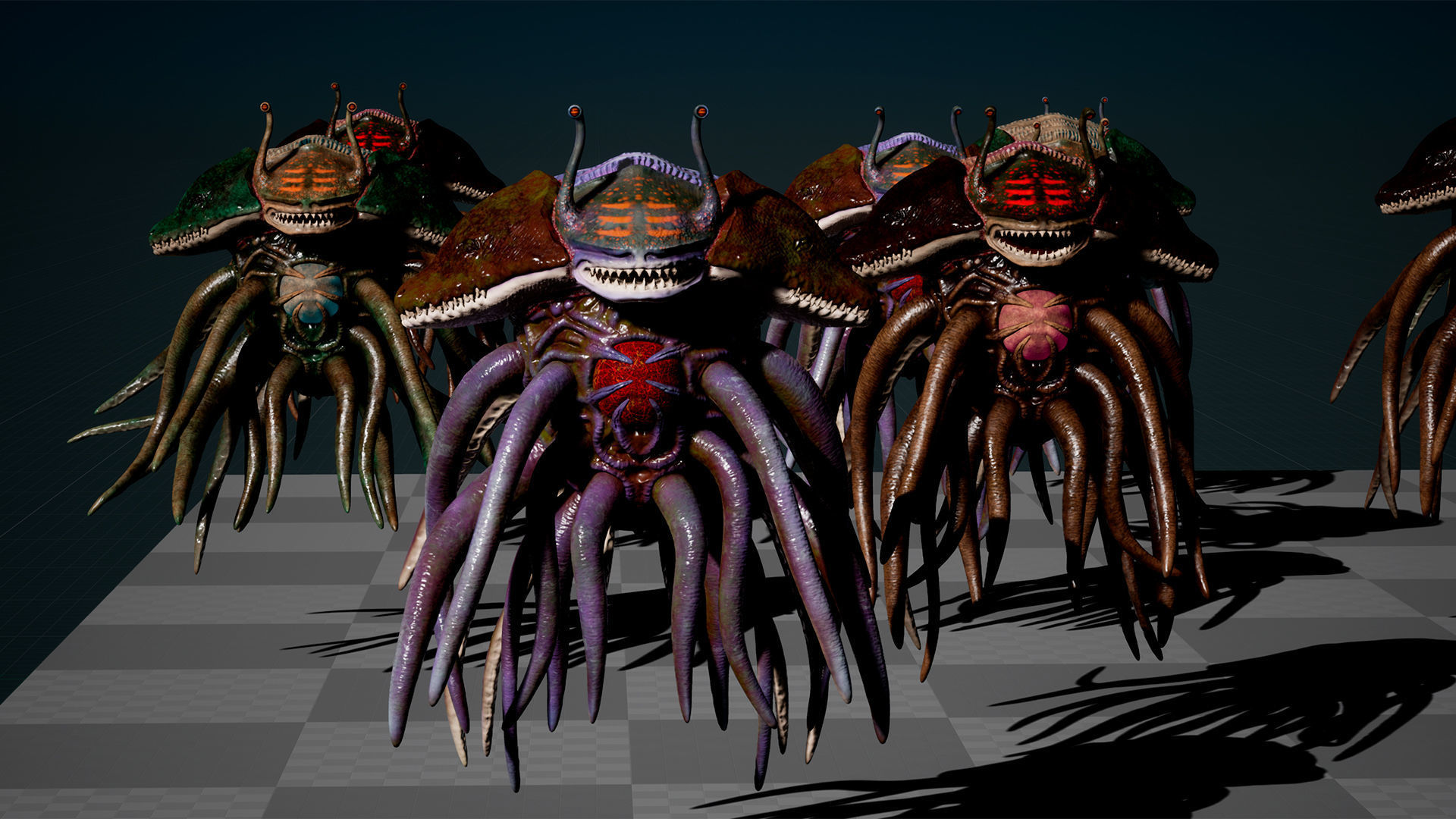 Sea Monster Low-Poly game-ready animated 3D model Low-poly 3D model_15