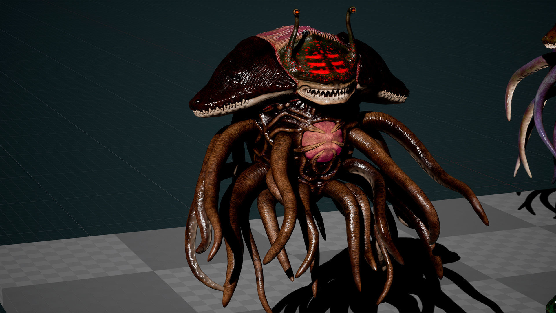 Sea Monster Low-Poly game-ready animated 3D model Low-poly 3D model_19