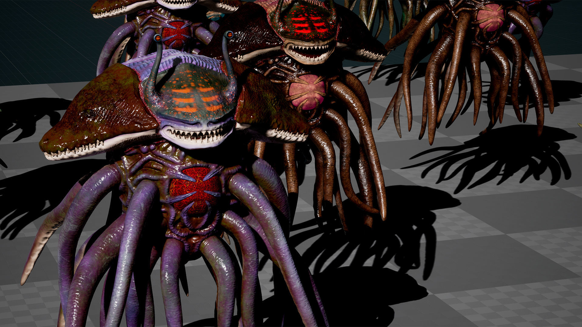 Sea Monster Low-Poly game-ready animated 3D model Low-poly 3D model_20