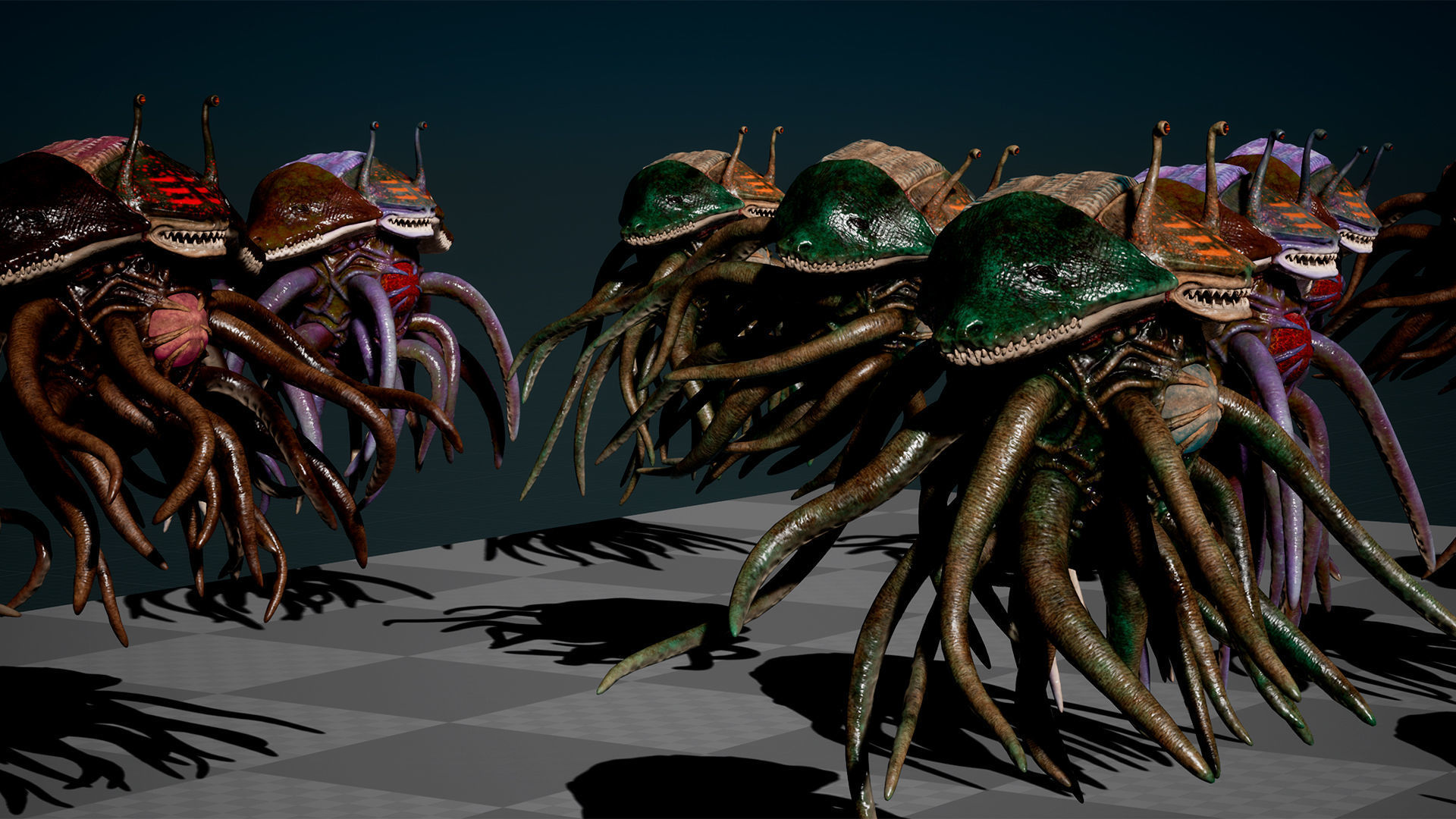 Sea Monster Low-Poly game-ready animated 3D model Low-poly 3D model_18