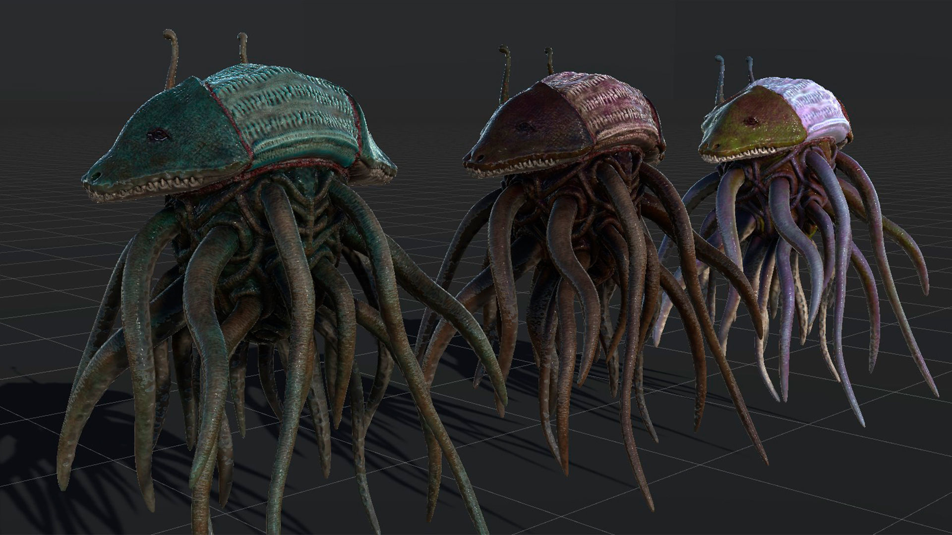 Sea Monster Low-Poly game-ready animated 3D model Low-poly 3D model_27