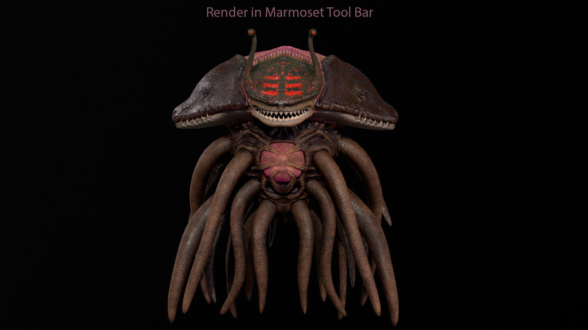 Sea Monster Low-Poly game-ready animated 3D model Low-poly 3D model_7