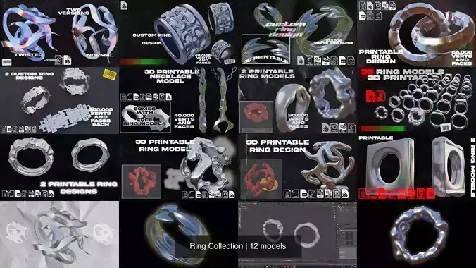 Ring Bundle 3D Model Collection