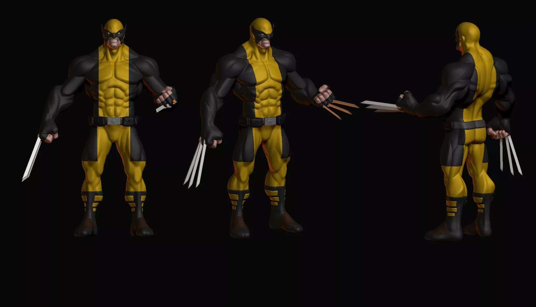 Stylized Wolverine Logan from X Men 3D print model