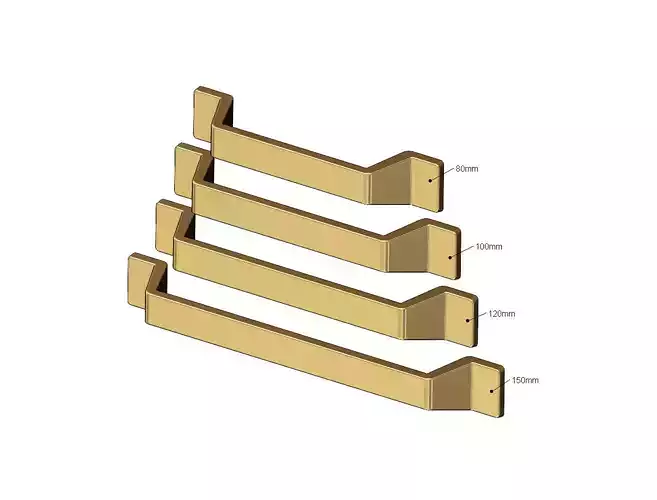 Cabinet drawer handle and pull N003 miniset