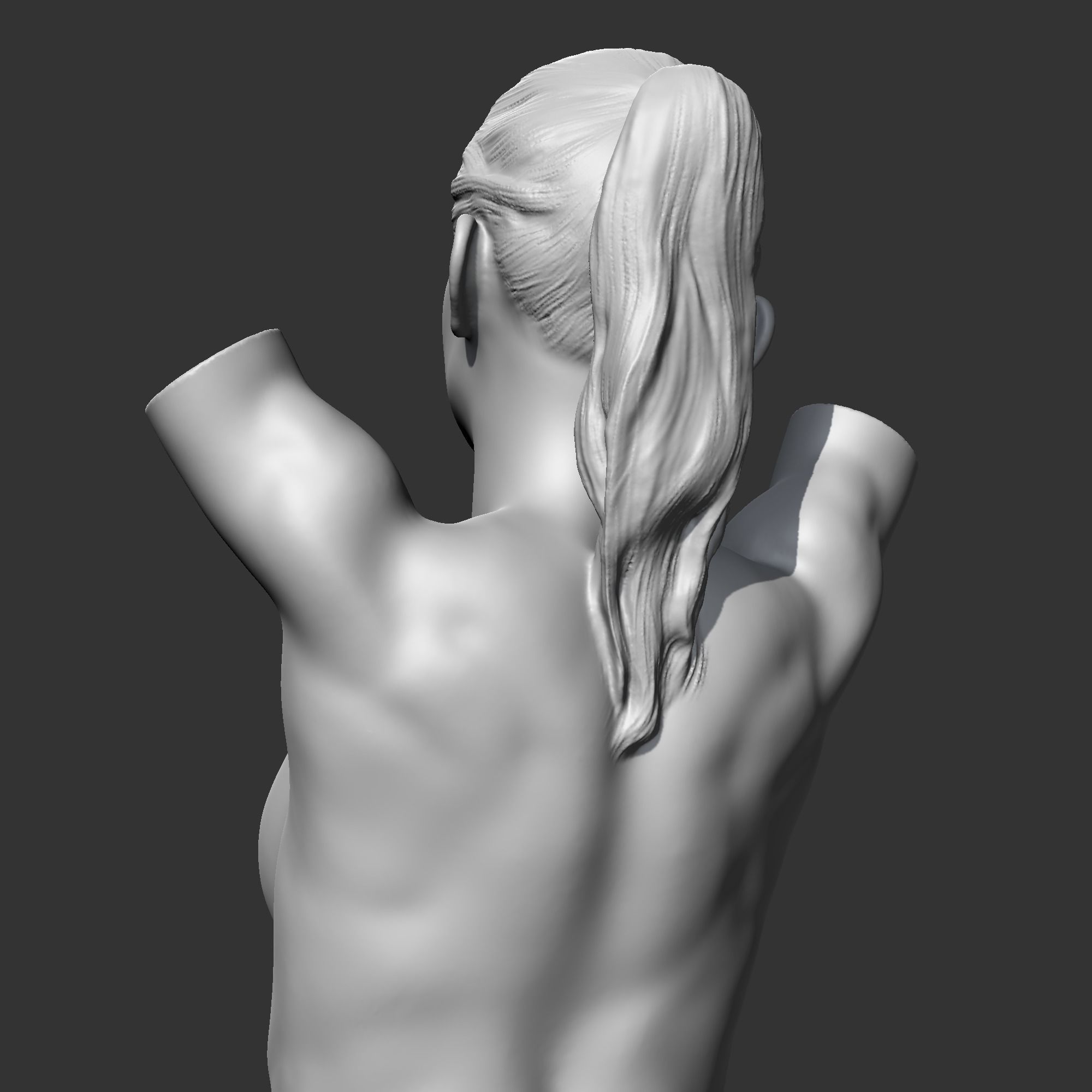 CH girl bust N 3D print model 3D print model_6