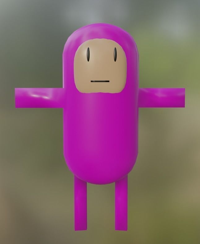 VRChat Pink Man 3D Model Avatar Low-poly 3D model_4