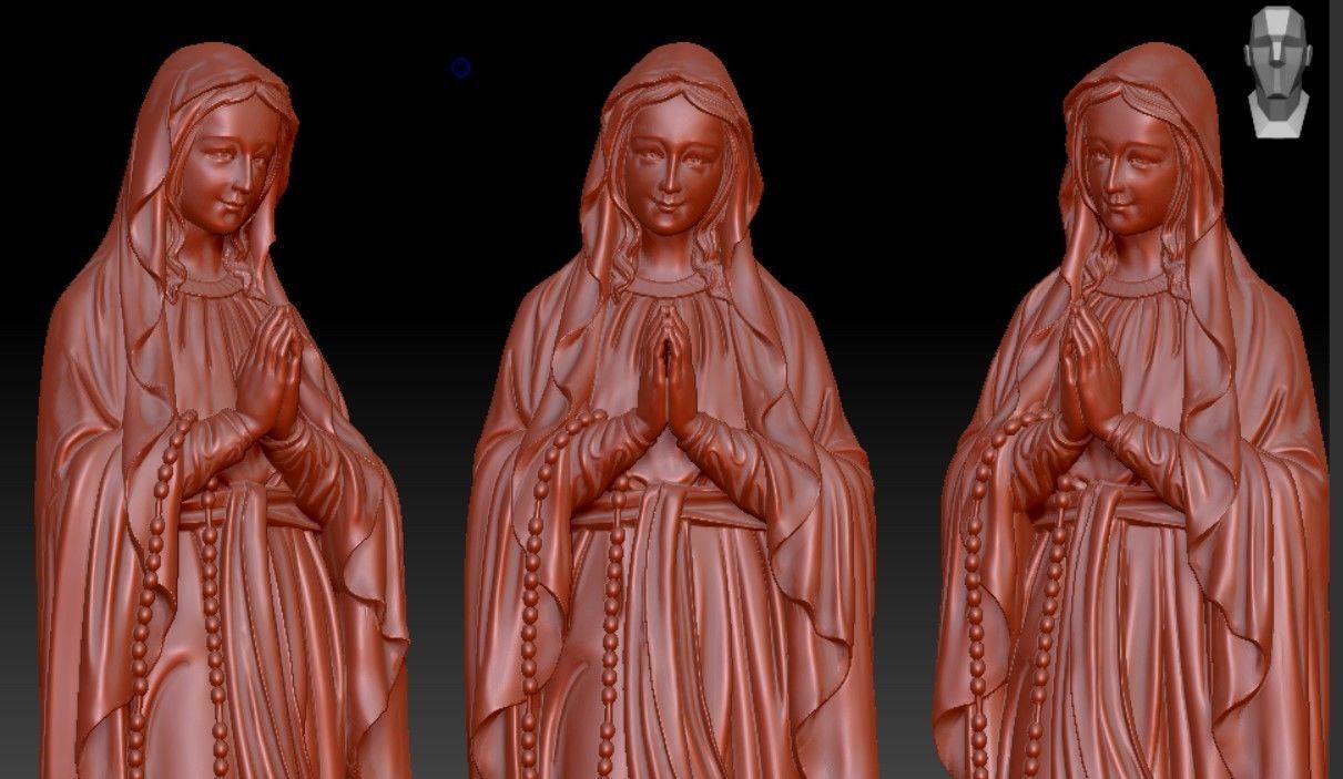 model of mother revealing virtue 3D model_4