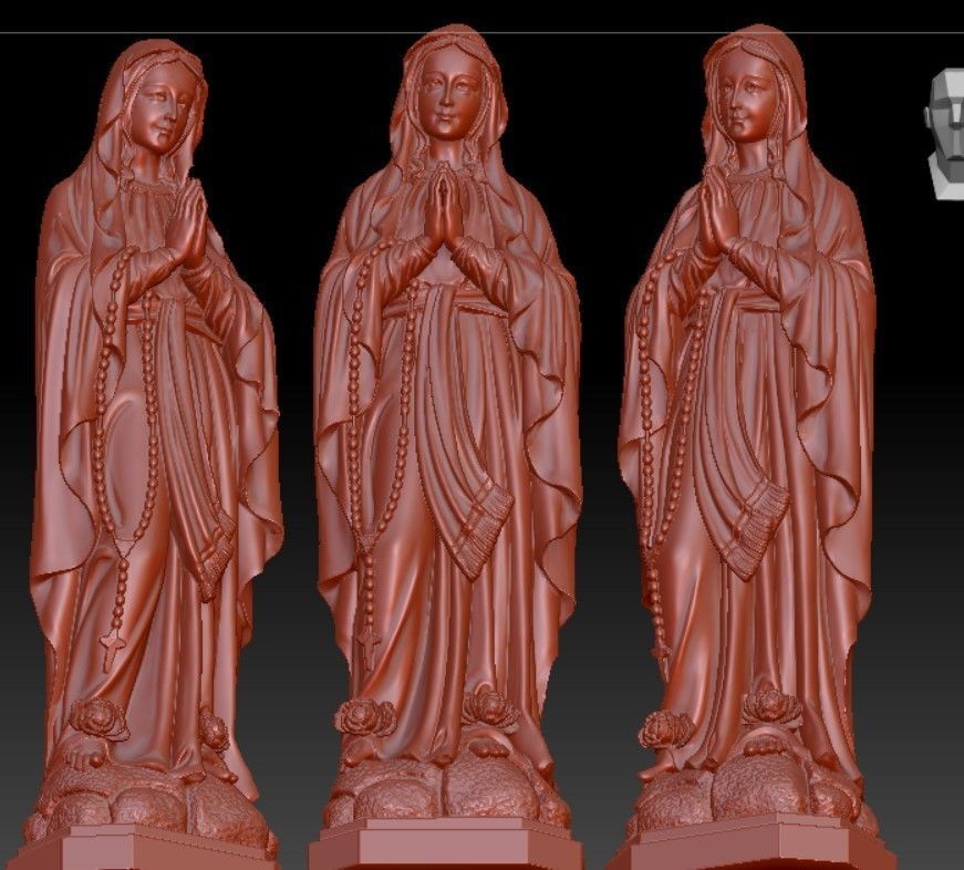 model of mother revealing virtue 3D model_1