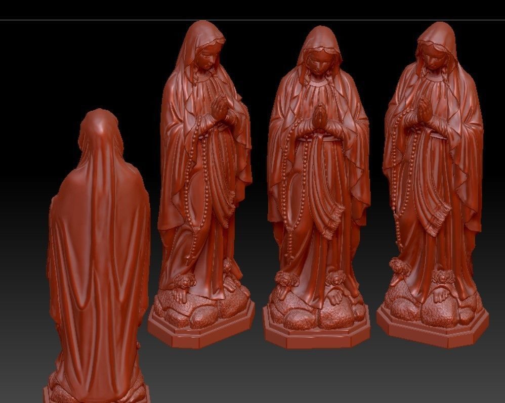 model of mother revealing virtue 3D model_2