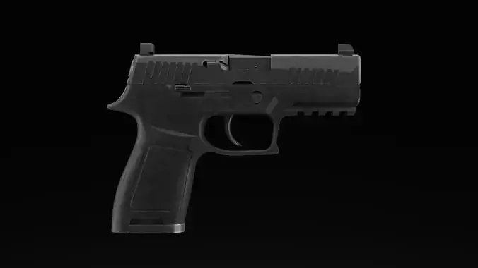 Pistol P320 Low-poly 3D model