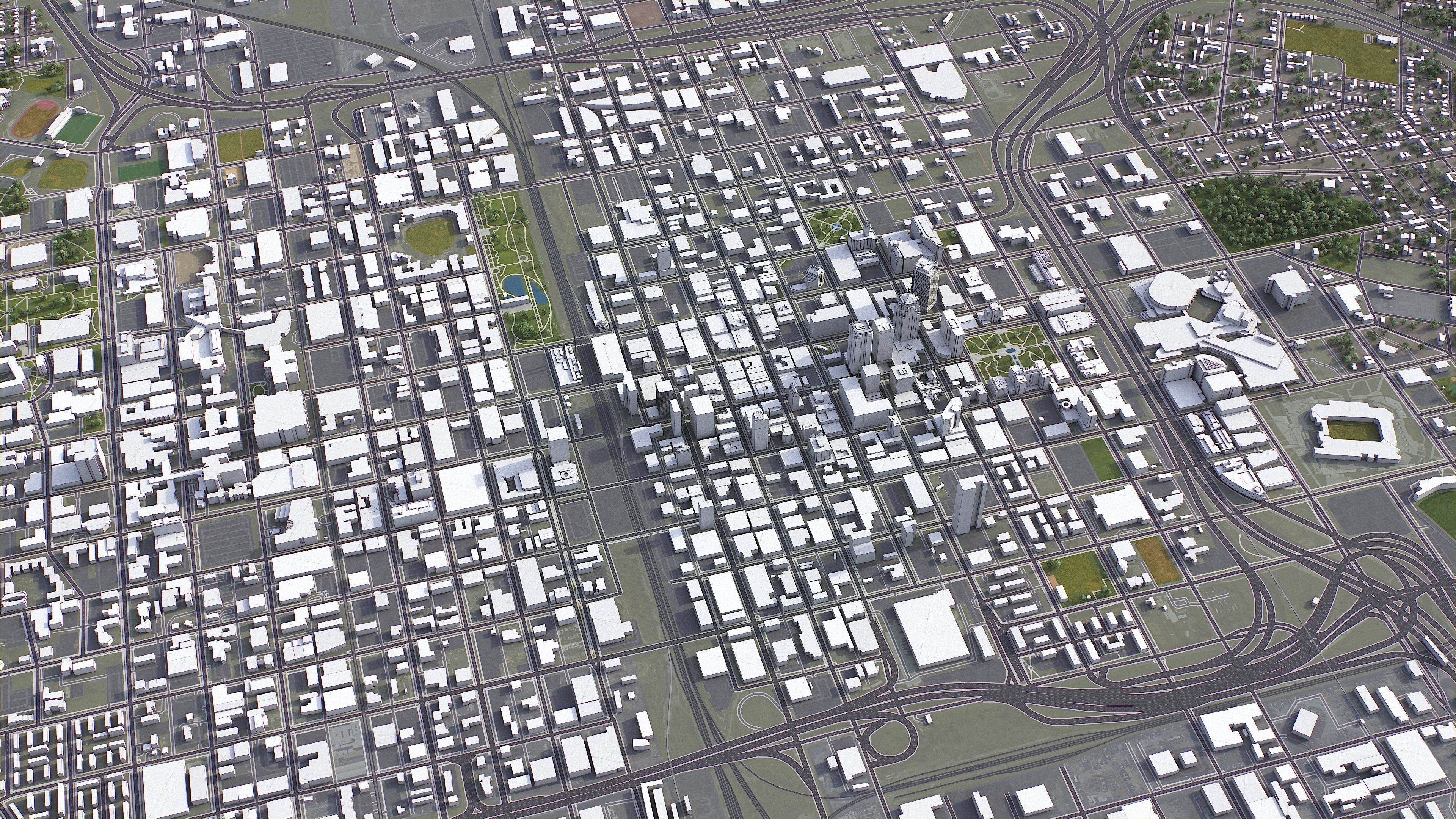 Birmingham Low-poly 3D model_3