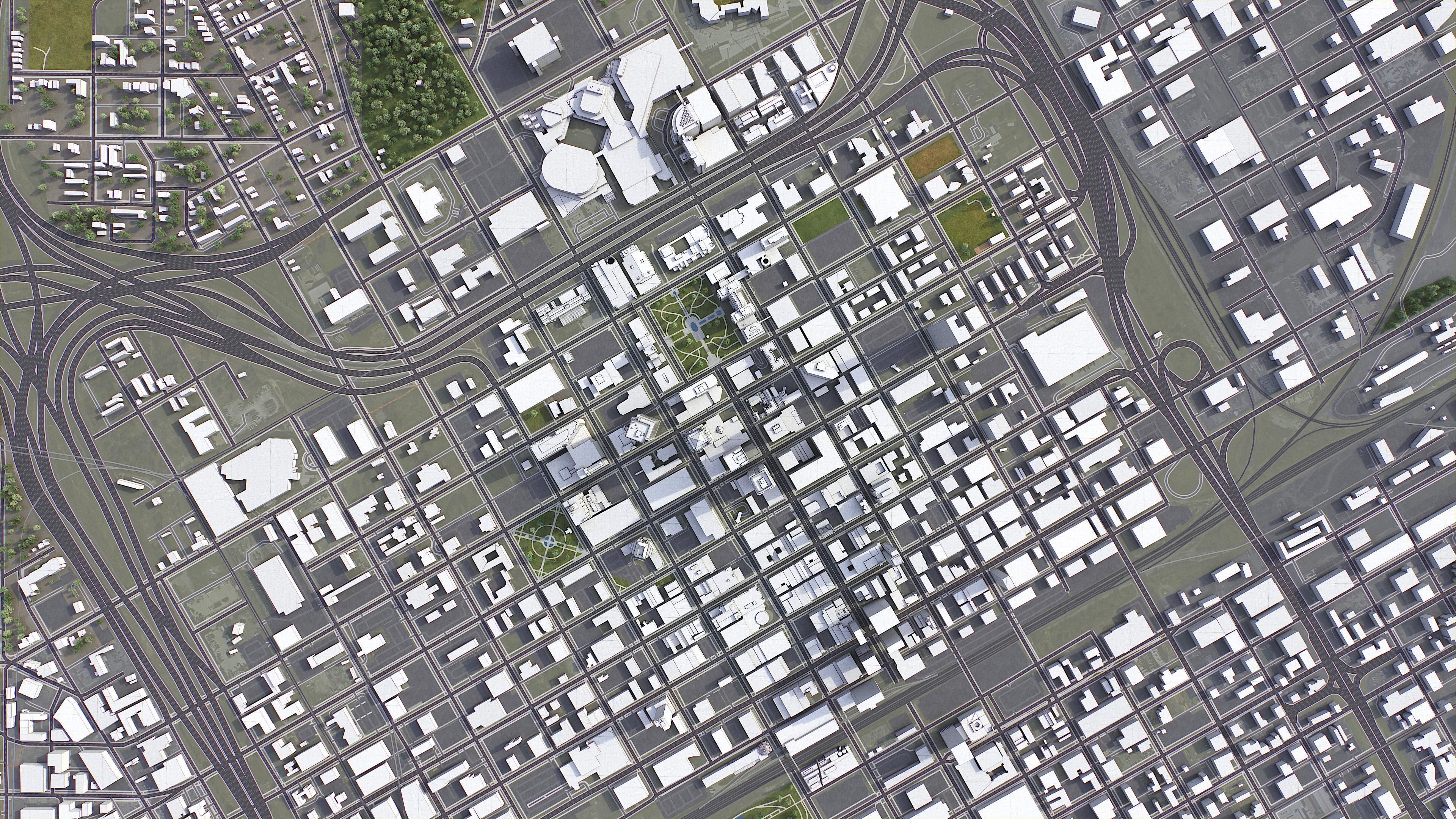 Birmingham Low-poly 3D model_2