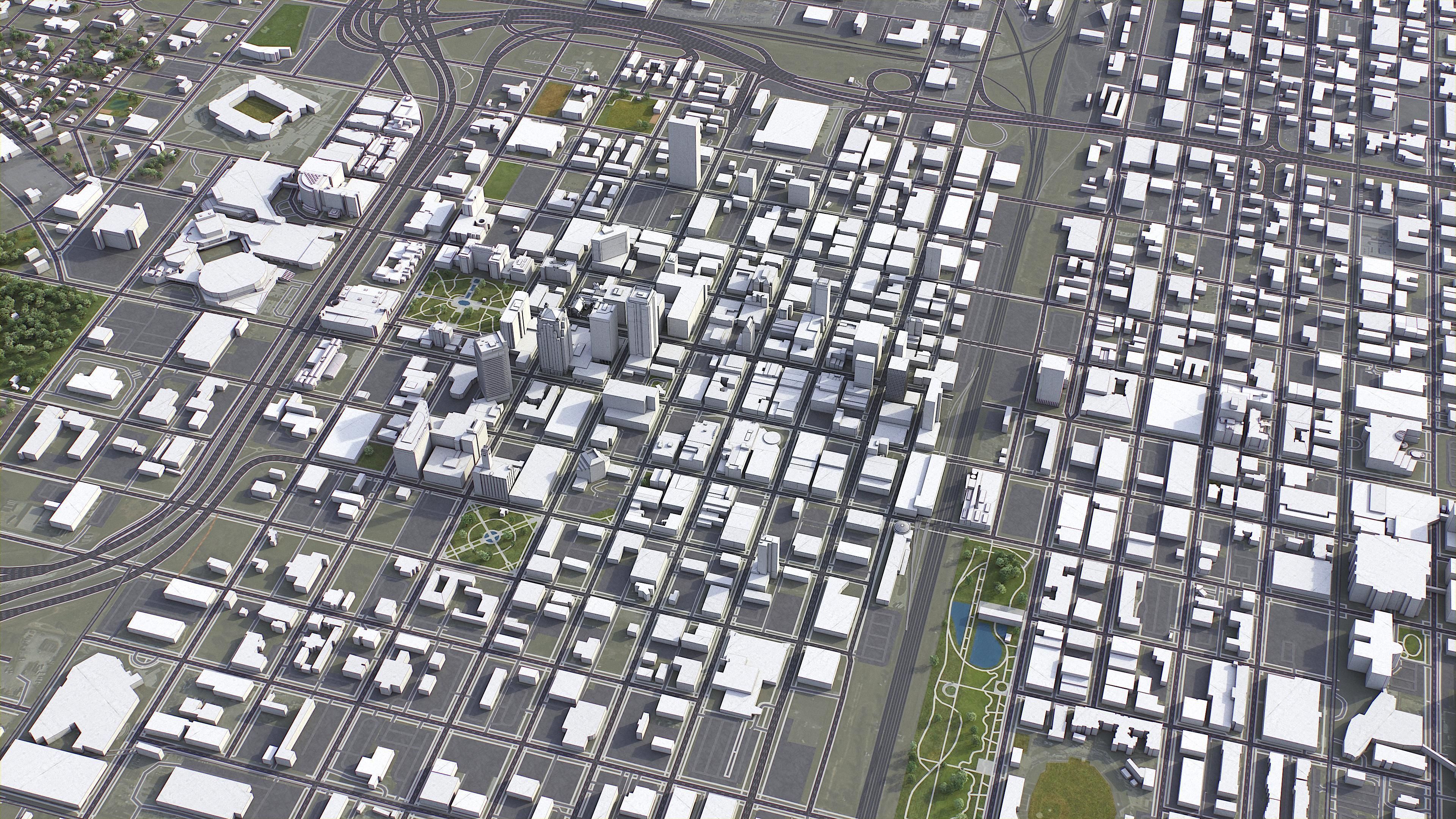 Birmingham Low-poly 3D model_4