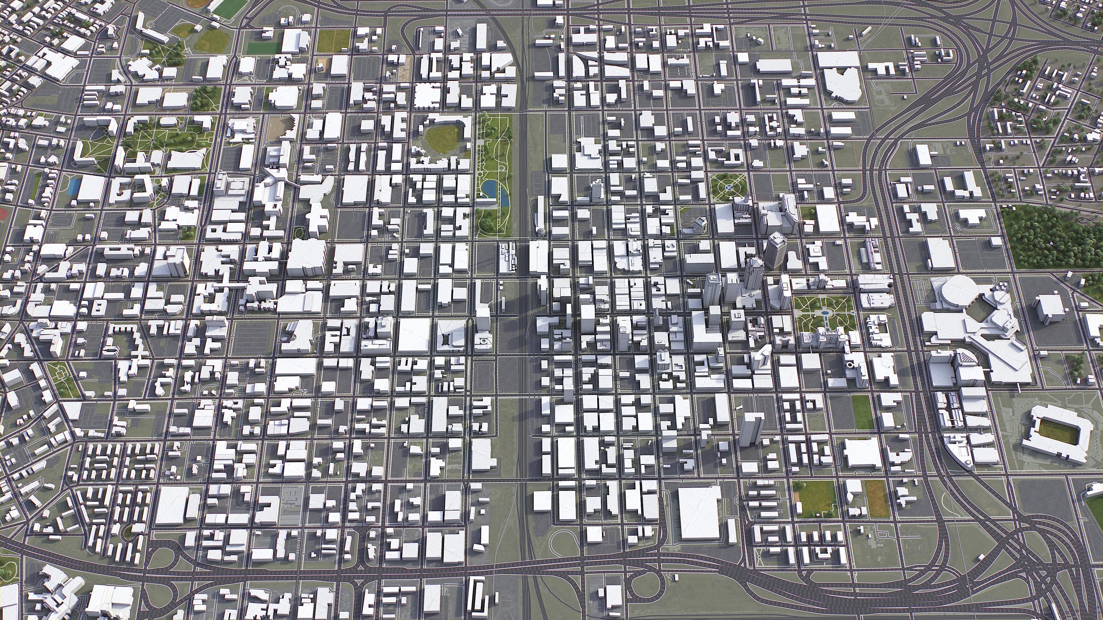 Birmingham Low-poly 3D model_8