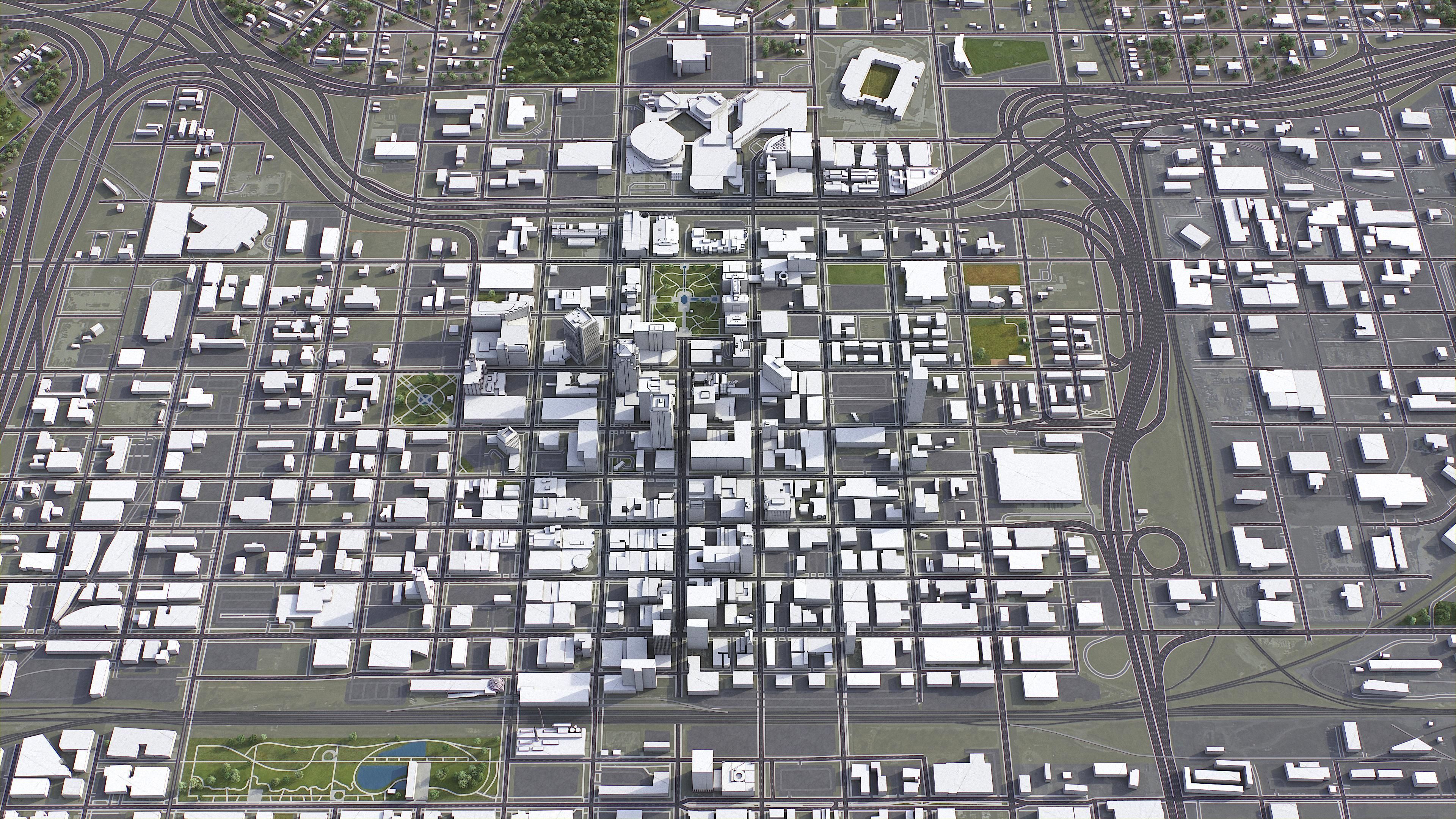 Birmingham Low-poly 3D model_6