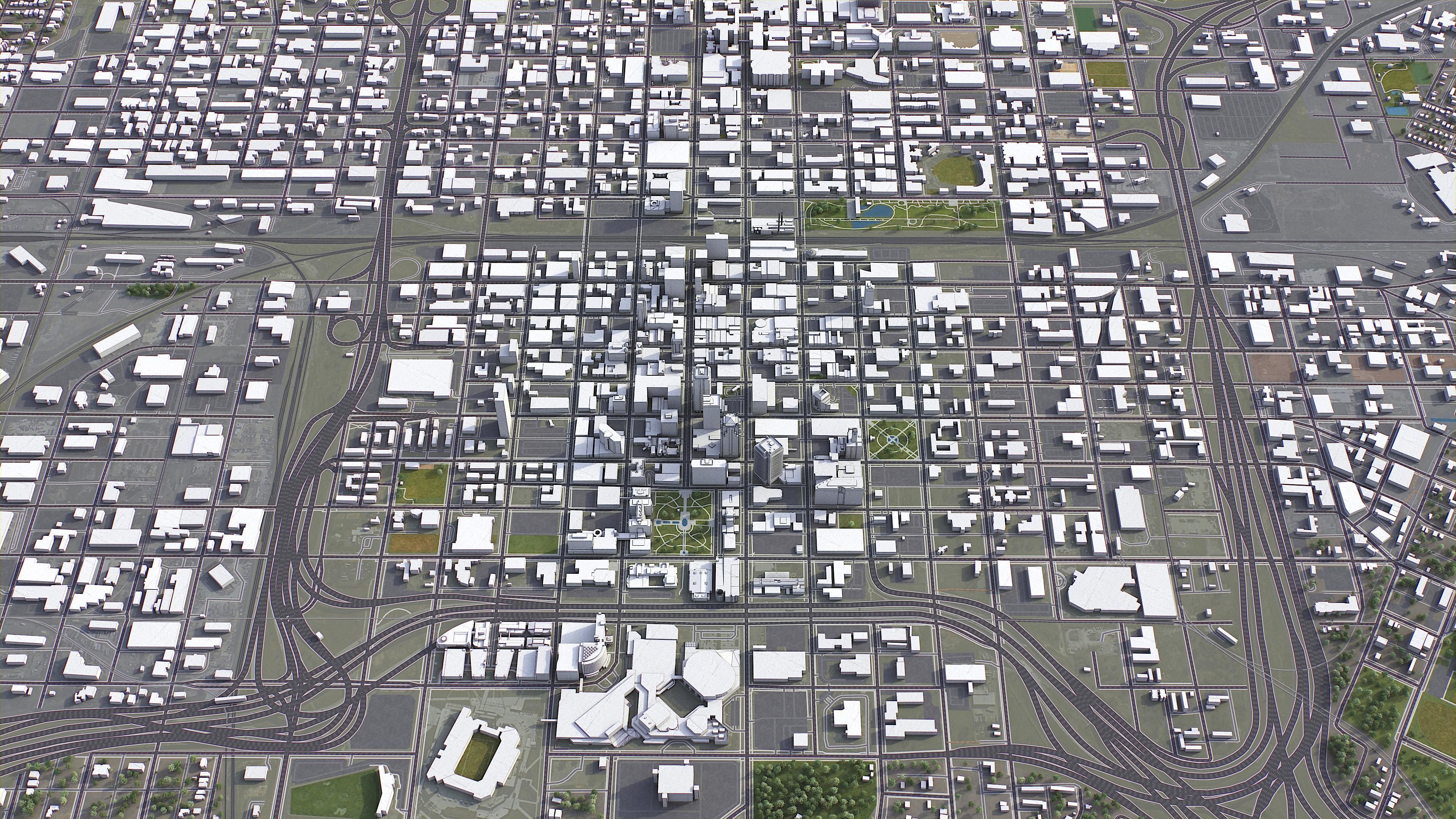 Birmingham Low-poly 3D model_7