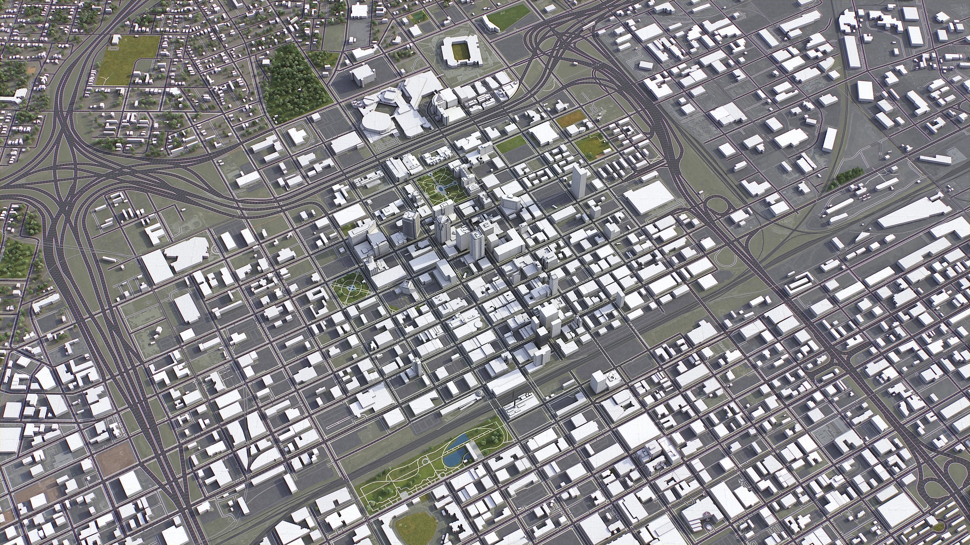 Birmingham Low-poly 3D model_5