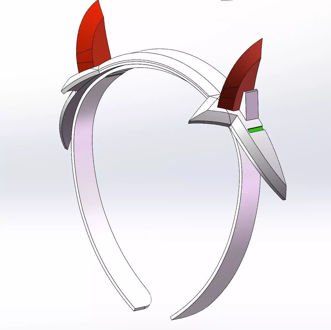 02 HeadBand 02 Cosplay zero two 3D print model