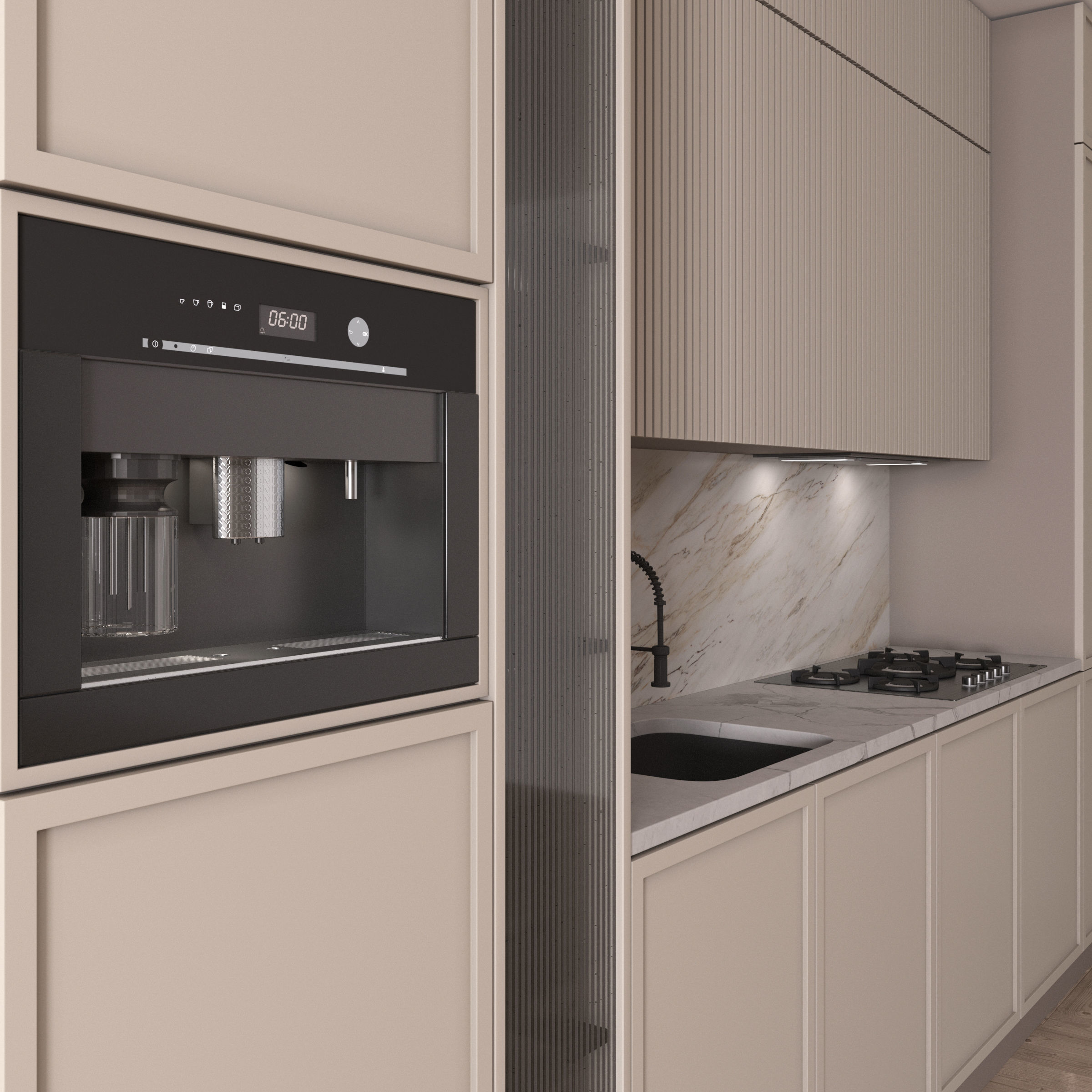 Kitchen Modern 23 - Corner Kitchen 3D model_3